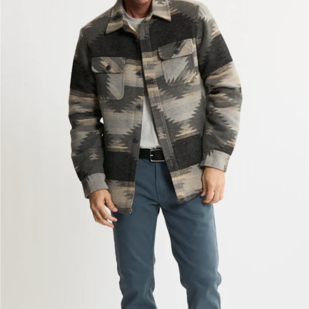 Jachs Men's Gray Patterned Shirt Jacket